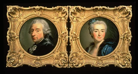 Porträts von Francois Boucher (1703-70) und seiner Frau Marie-Jeanne Buseau